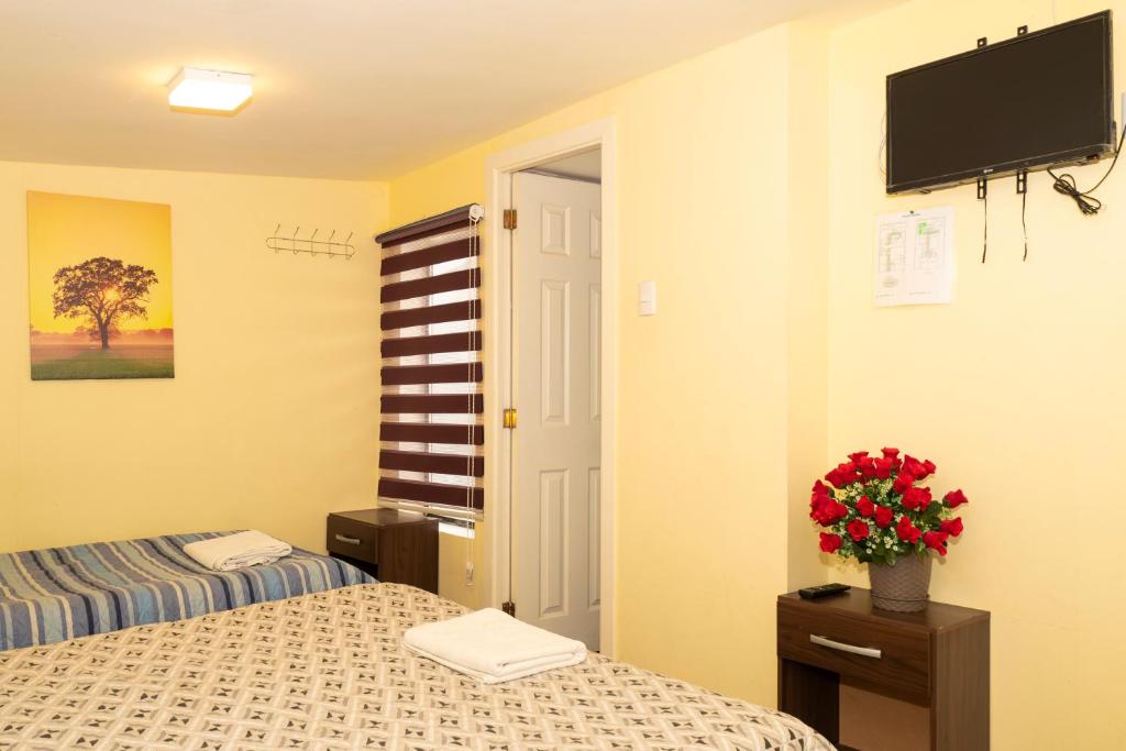 Postel nebo postele na pokoji v ubytování Hostal Del Tuto