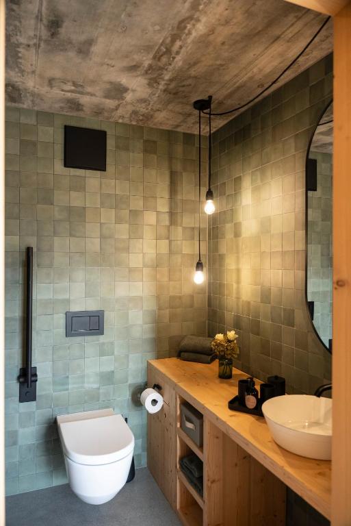 Koupelna v ubytování Boutique Hotel Casa Giovanoli
