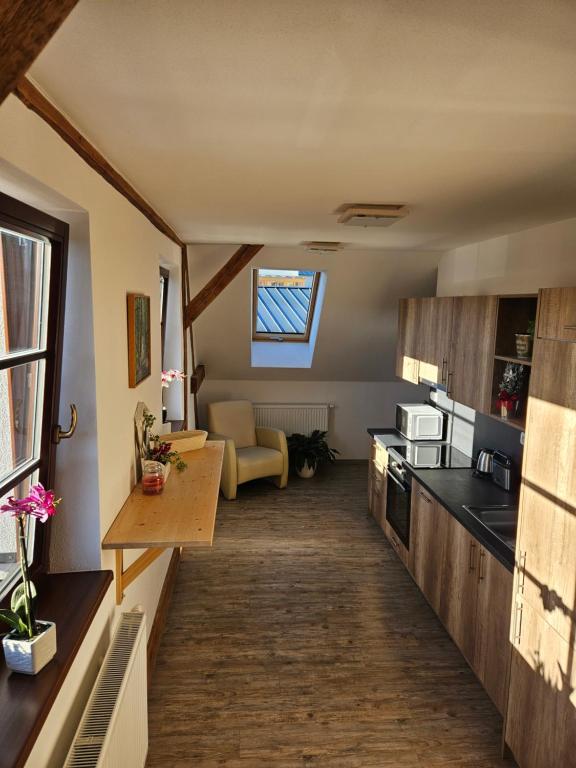 Kuchyň nebo kuchyňský kout v ubytování Apartmány Karolína - Kašperské Hory