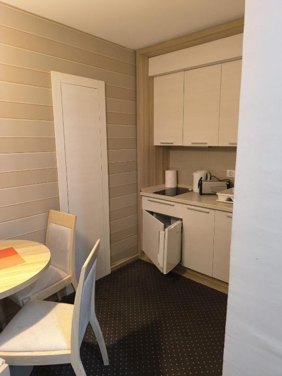 Kuchyň nebo kuchyňský kout v ubytování Konaci Kopaonik Lux Apartmani
