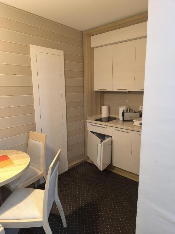 Kuchyň nebo kuchyňský kout v ubytování Konaci Kopaonik Lux Apartmani
