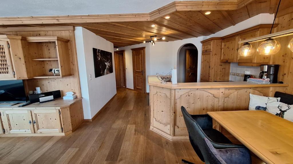 Kuchyň nebo kuchyňský kout v ubytování Wertacher Hörnleblick