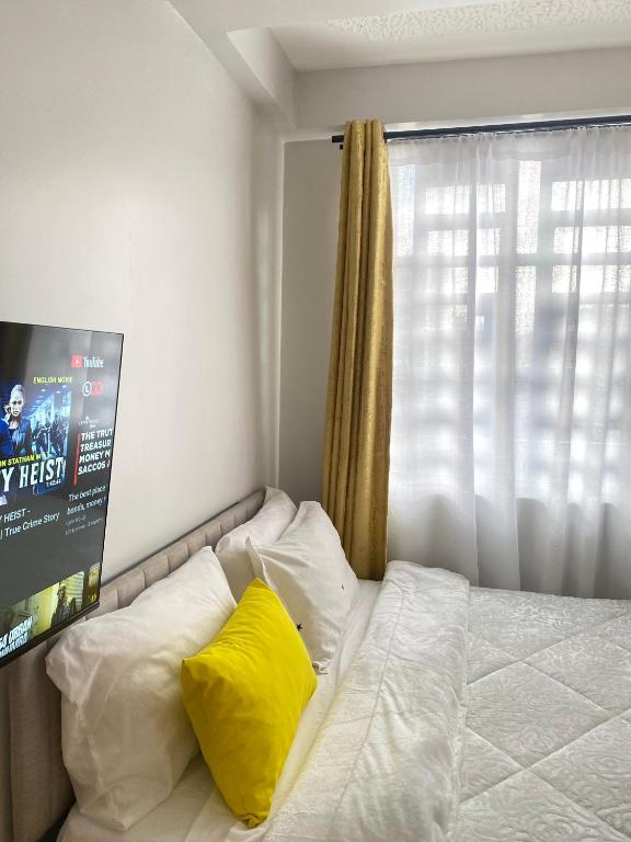 Postel nebo postele na pokoji v ubytování Lucky House