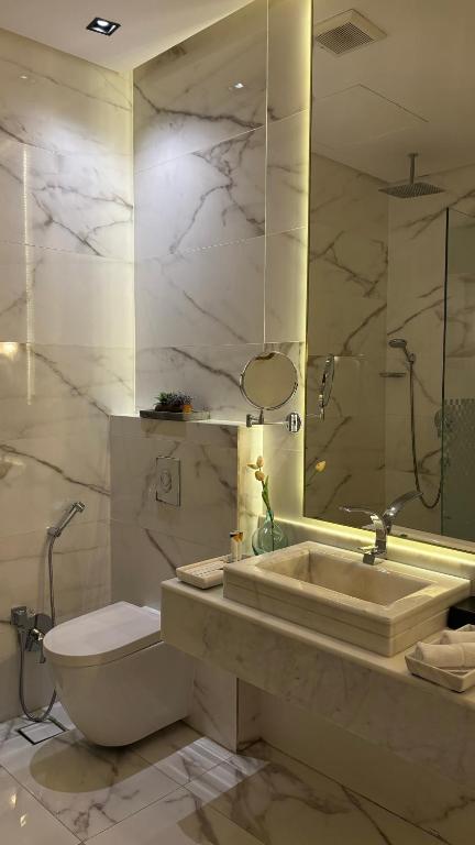 Koupelna v ubytování Sudfa Hotel