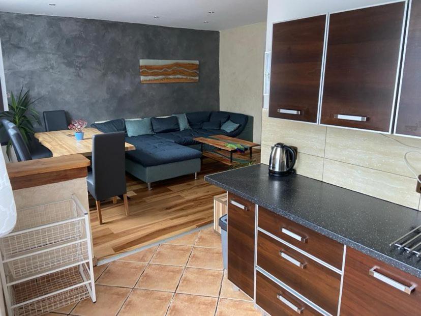 Kuchyň nebo kuchyňský kout v ubytování Apartmán Orlické hory