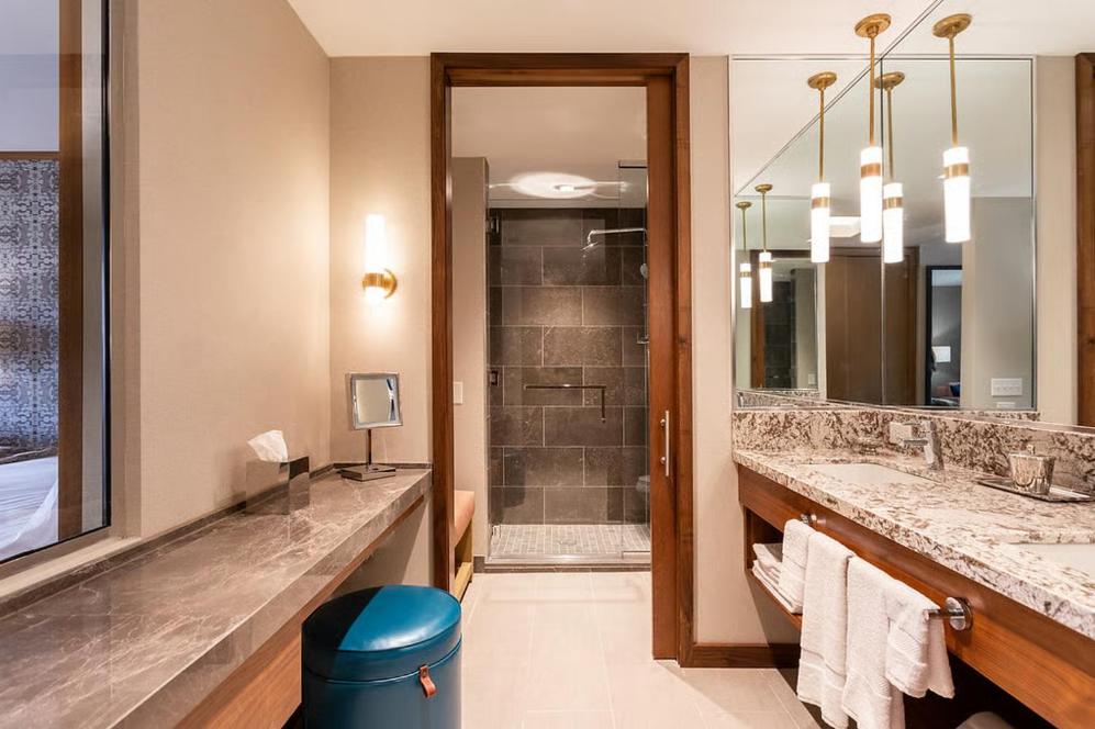Koupelna v ubytování Drey Hotel
