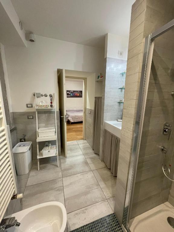 Koupelna v ubytování B&B La Fisarmonica