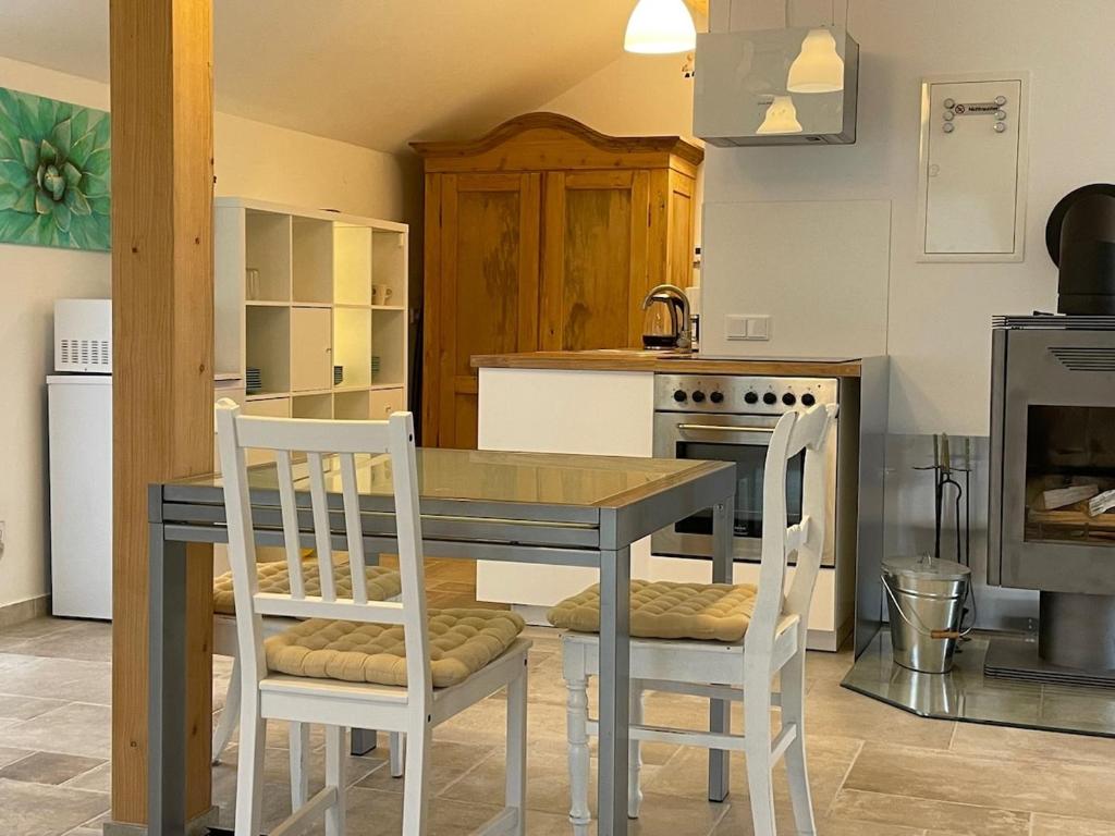 Η κουζίνα ή μικρή κουζίνα στο Moderne Ferienwohnung FEWO Solms