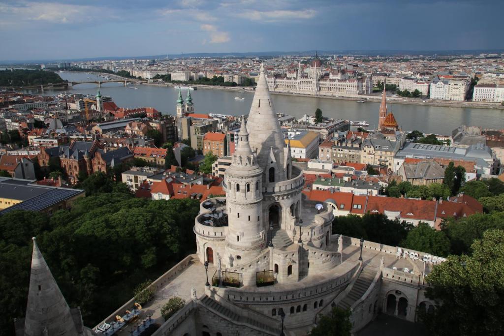Nespecifikovaný výhled na destinaci Budapešť nebo výhled na město při pohledu z bed and breakfast