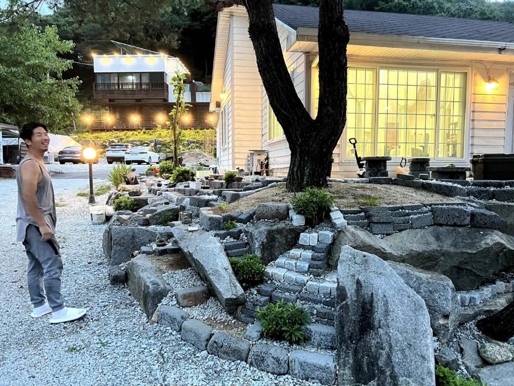 Zahrada ubytování Beauty pension & camping 미녀펜션 야수캠핑