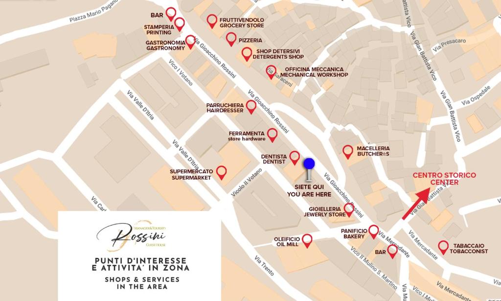 Certifikát, hodnocení, plakát nebo jiný dokument vystavený v ubytování ROSSINI GUEST HOUSE