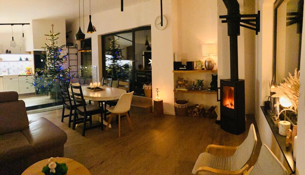 Posezení v ubytování Soví Hnízdo Apartment De Luxe