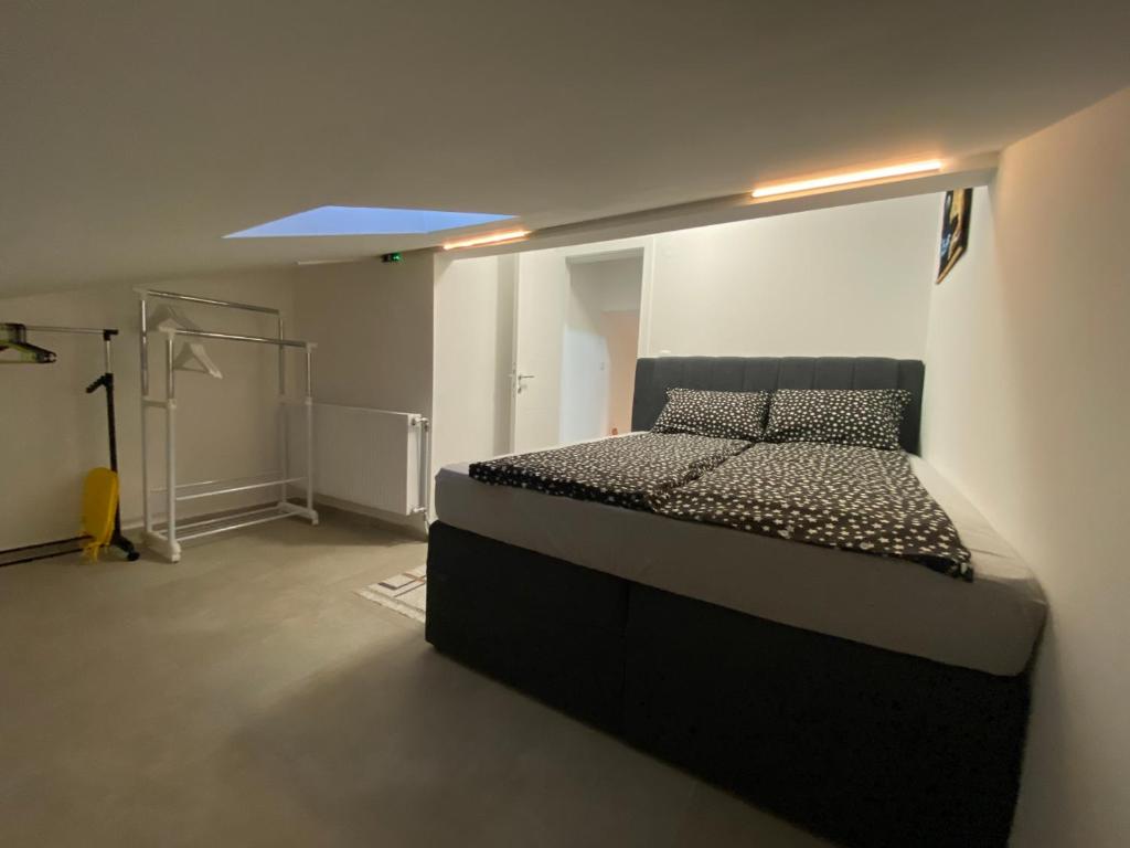 una camera da letto con un letto in una stanza di Apartman Izvor tišine a Divčibare