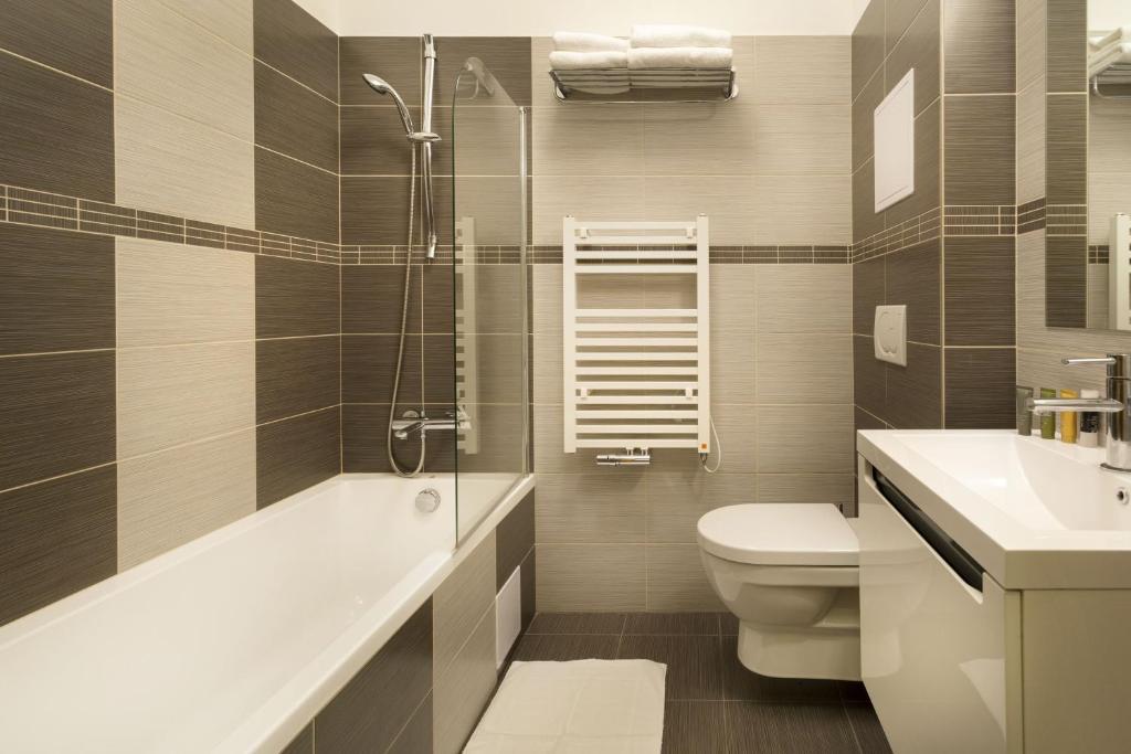 Koupelna v ubytování Apartmány Abacie