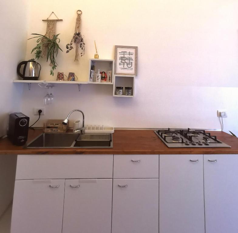 Kuchyň nebo kuchyňský kout v ubytování Tiritù Apartments