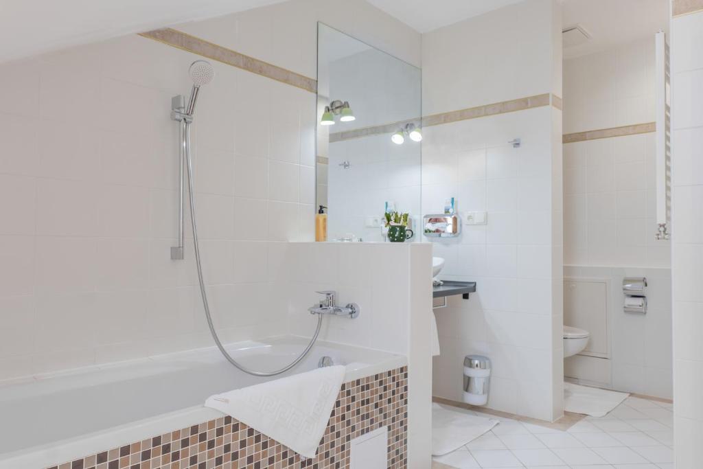 Koupelna v ubytování Hotel Solisko