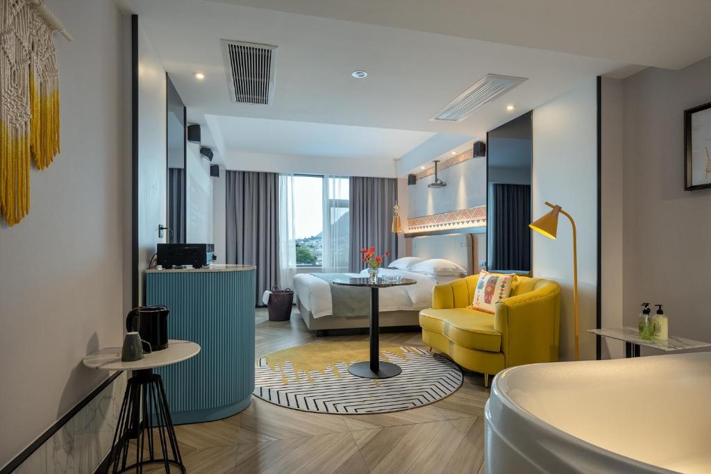 Posezení v ubytování Lijiang MΛISON Hotel