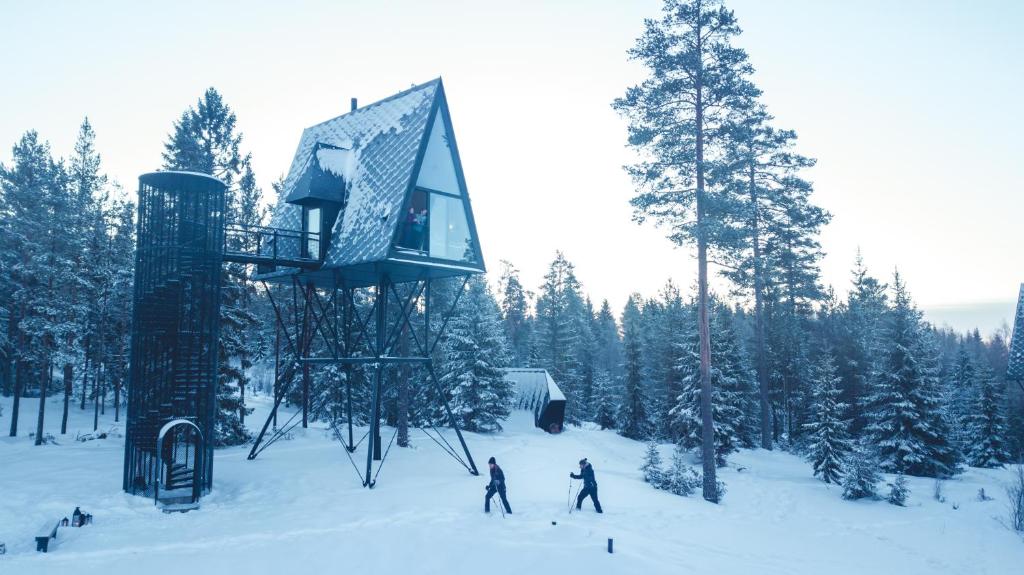 Το PAN Treetop Cabins τον χειμώνα