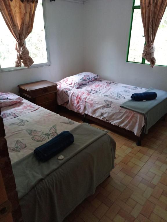 Postel nebo postele na pokoji v ubytování Eco Hotel Entre Ríos