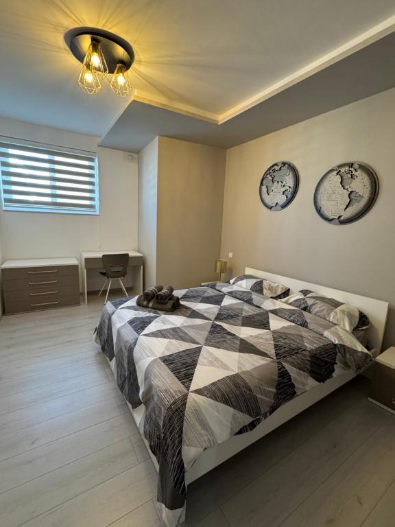Letto o letti in una camera di Skyline Soak, Views & Jacuzzi