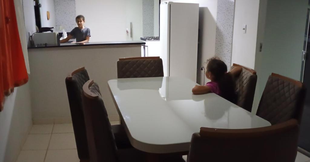 TV a/nebo společenská místnost v ubytování Casa Mayara