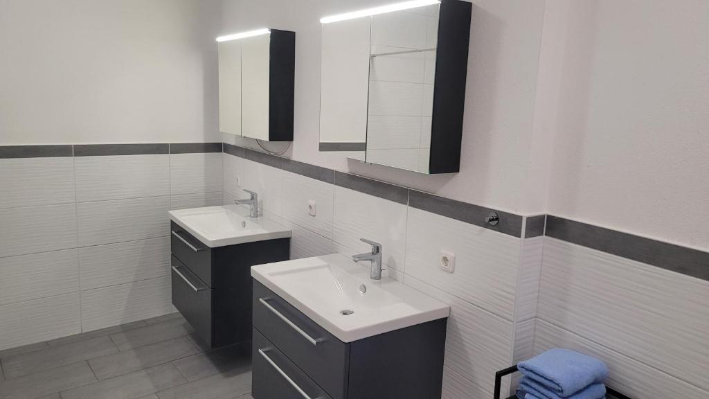 Koupelna v ubytování Franzis Appartments Franz