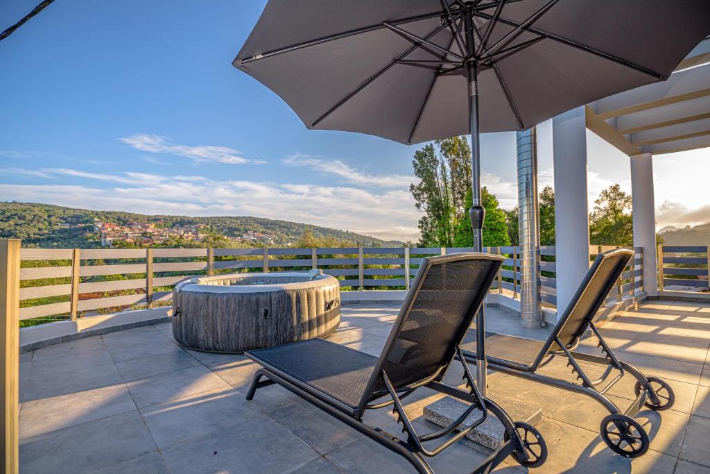 Nespecifikovaný výhled na hory nebo výhled na hory při pohledu z apartmánu