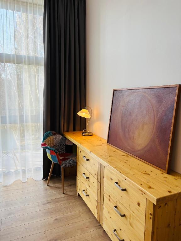 TV a/nebo společenská místnost v ubytování Evergreen Tále Apartments