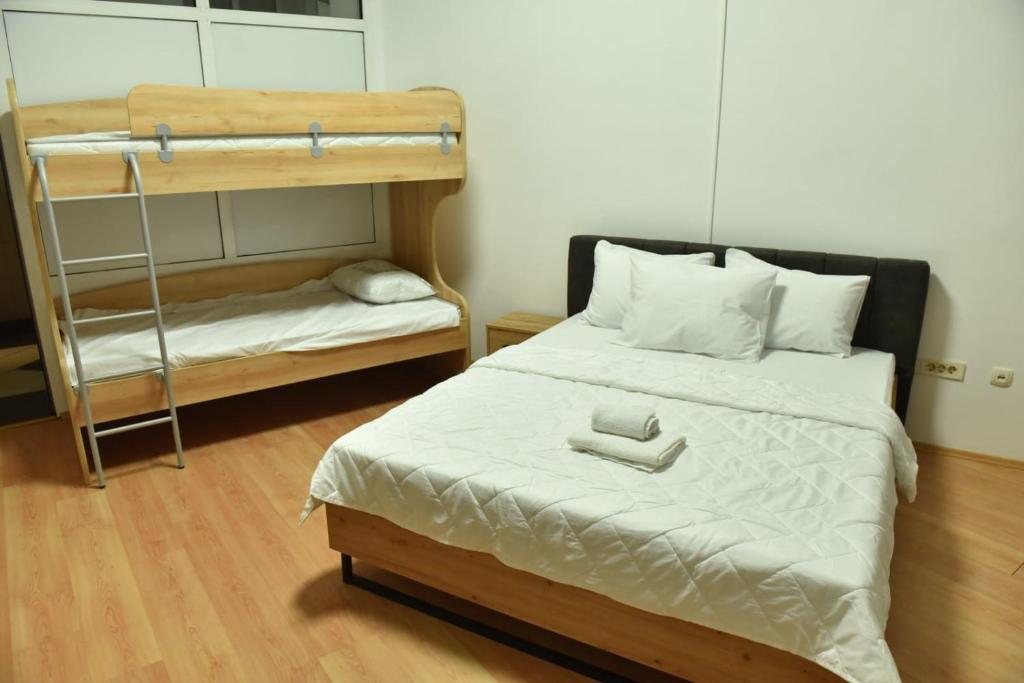 Postel nebo postele na pokoji v ubytování Hostel Nikšić