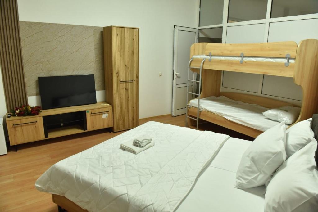 Postel nebo postele na pokoji v ubytování Hostel Nikšić