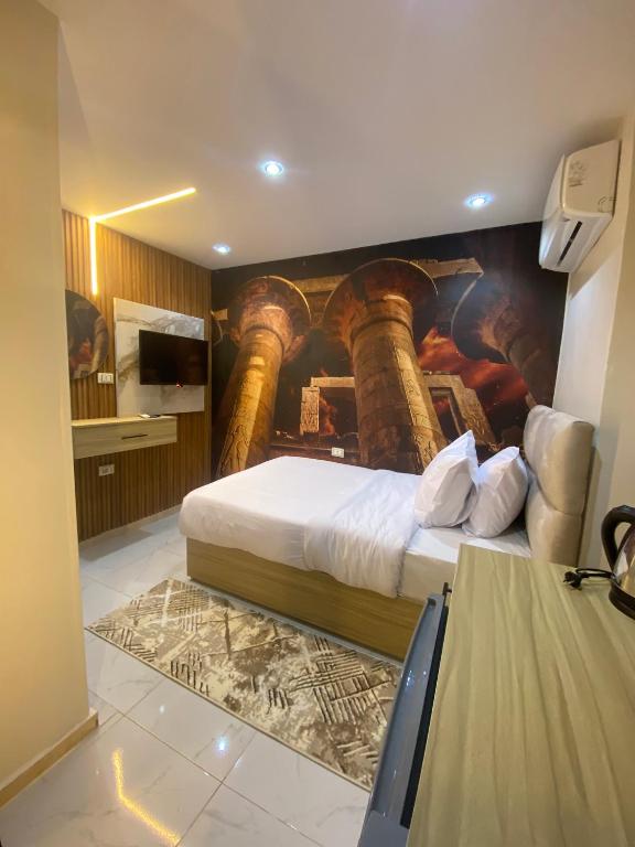 Kuchyň nebo kuchyňský kout v ubytování Giza Pyramids Boutique Hotel