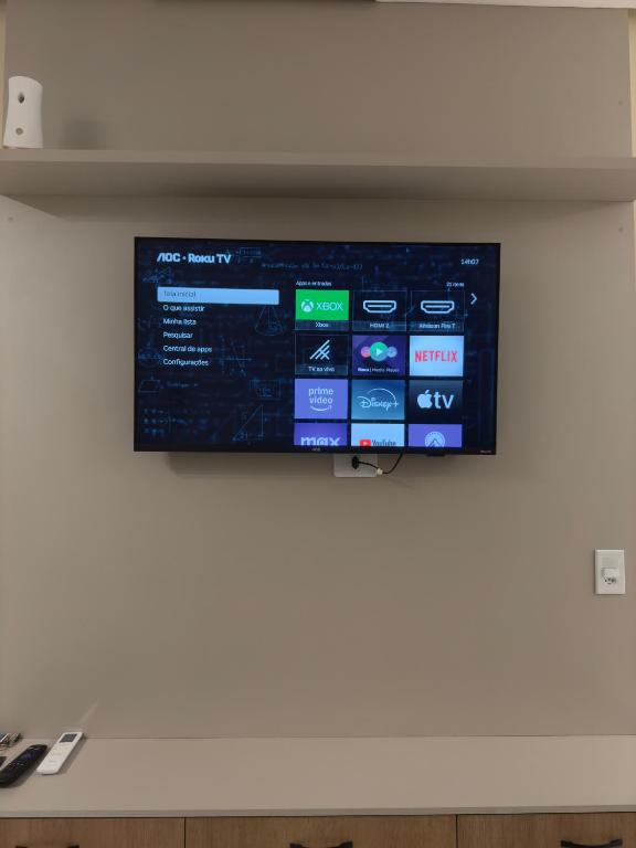 TV a/nebo společenská místnost v ubytování Flat em Alter do Chão
