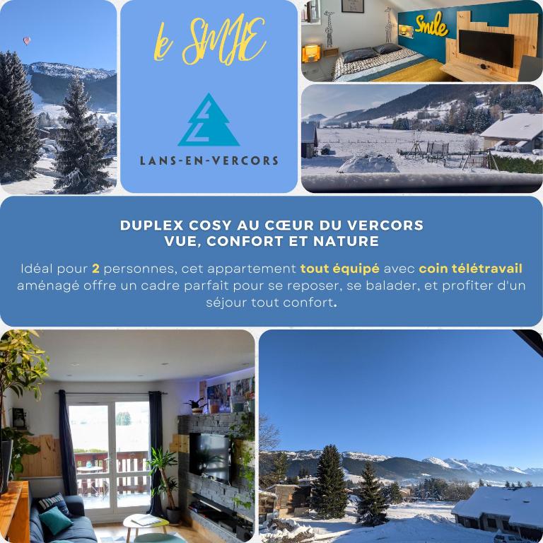 une maison en vente avec vue sur les montagnes dans l'établissement Duplex Cosy : Moderne, Fonctionnel et Confortable, à Lans-en-Vercors