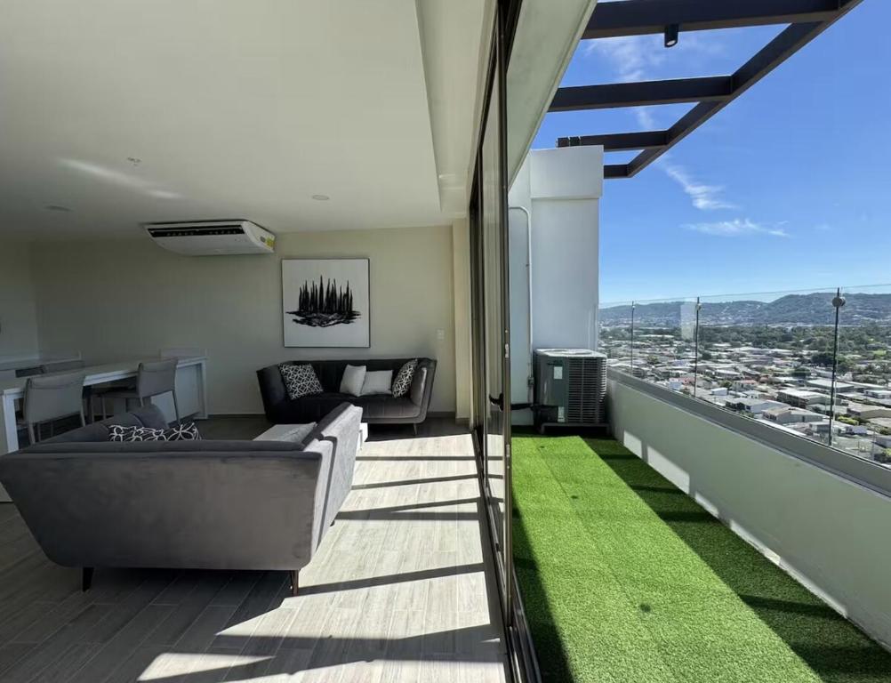 View of Penthouse with Volcano Views & Top Amenities - AC, Gym, Lounge, Patio ...
