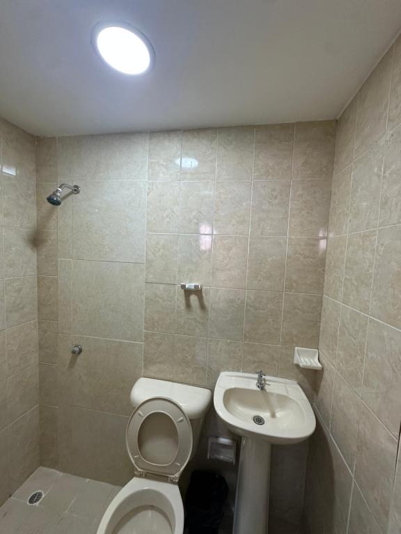 Koupelna v ubytování Hostal Barrio Abajo