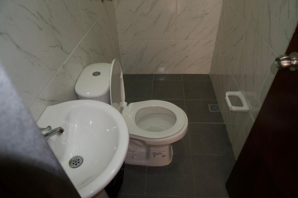 Koupelna v ubytování Hostal Barrio Abajo