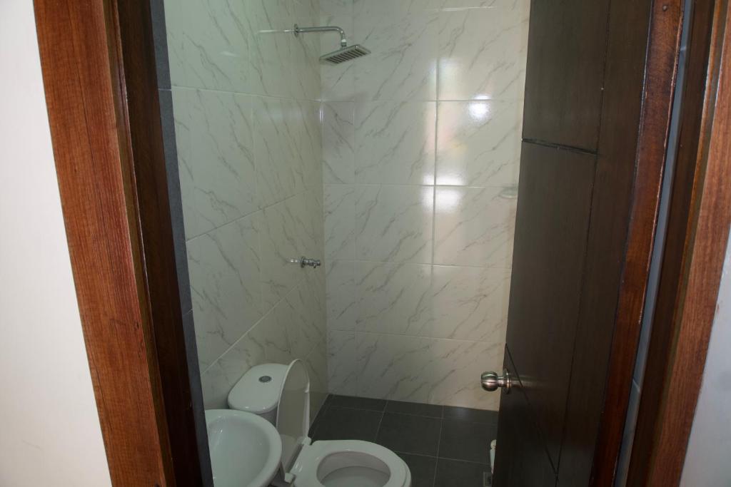 Koupelna v ubytování Hostal Barrio Abajo