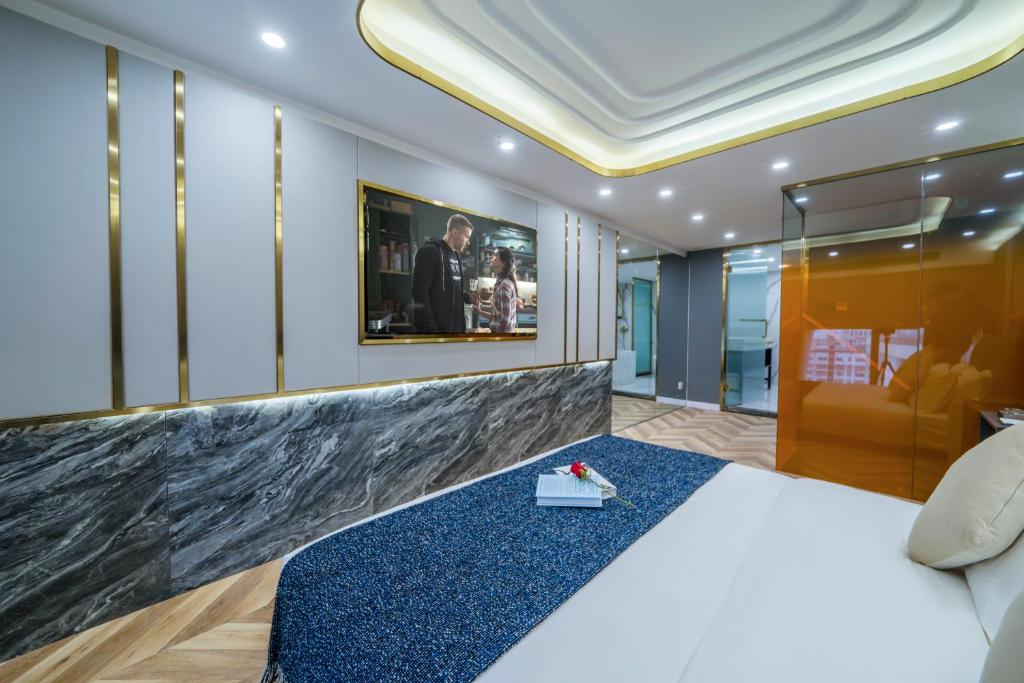 Posezení v ubytování Yunmulijin Sky High Riverview Hotel Chongqing Jiefangbei Raffles Plaza