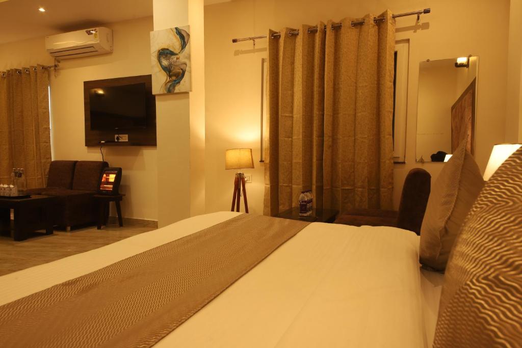 Posezení v ubytování Perfectstayz Dhruv Nanda near Haridwar Railway Station