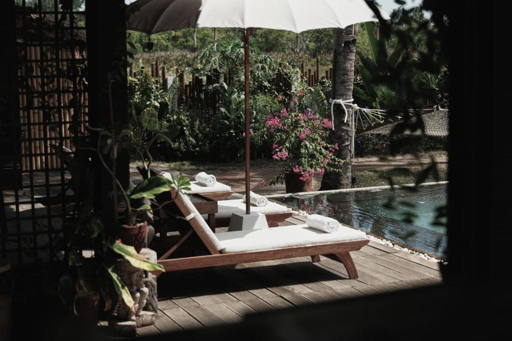 Zahrada ubytování Lost Paradise Gili