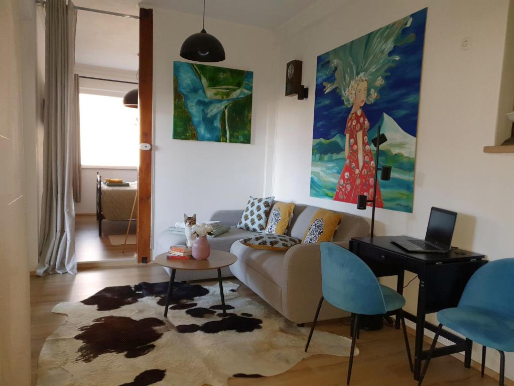 Χώρος καθιστικού στο Apartment with Terrace Nona Pavla