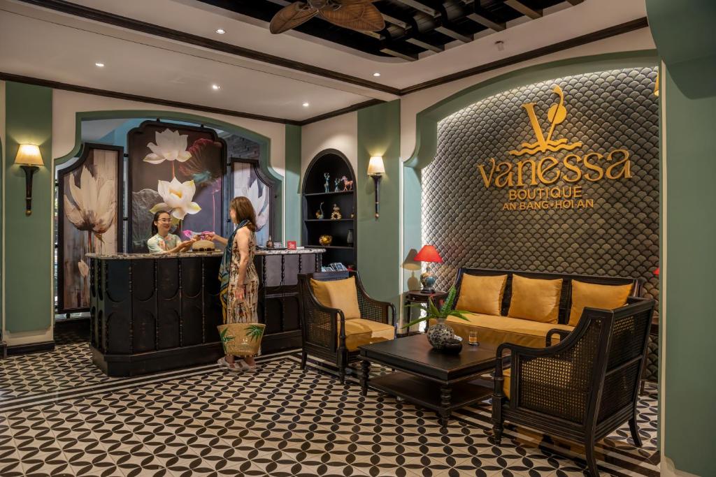 Posezení v ubytování The An Bang Vanessa - Indochine Boutique Hotel