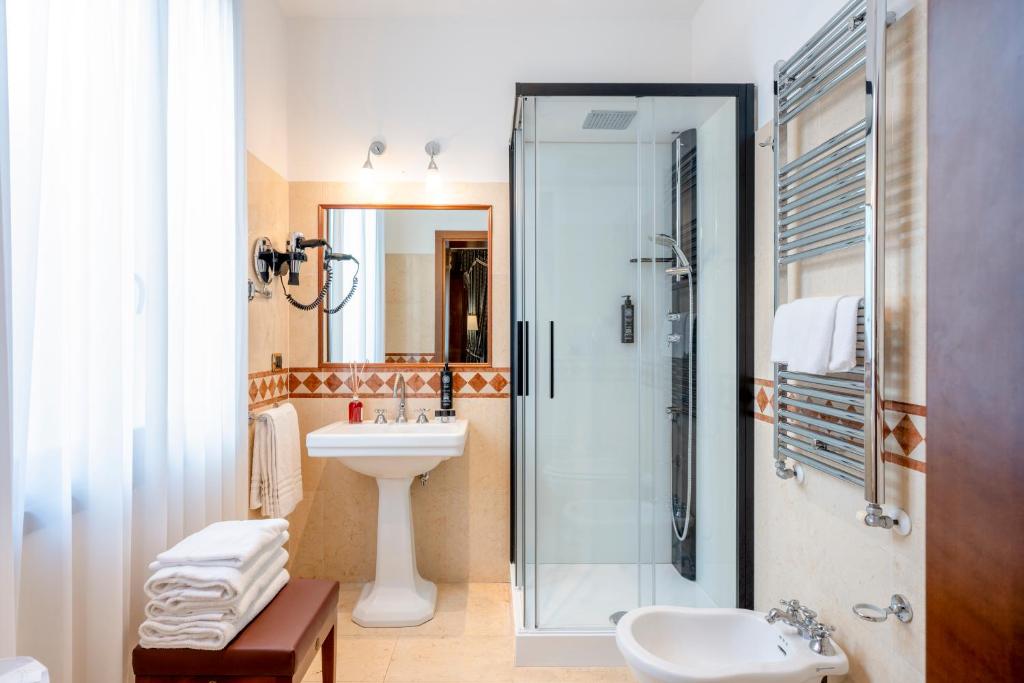 Koupelna v ubytování Hotel Al Ponte Dei Sospiri