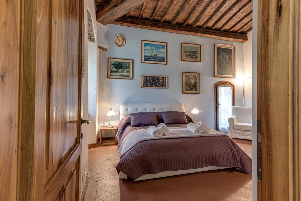 Postel nebo postele na pokoji v ubytování Casa Vacanze Rondini Blu