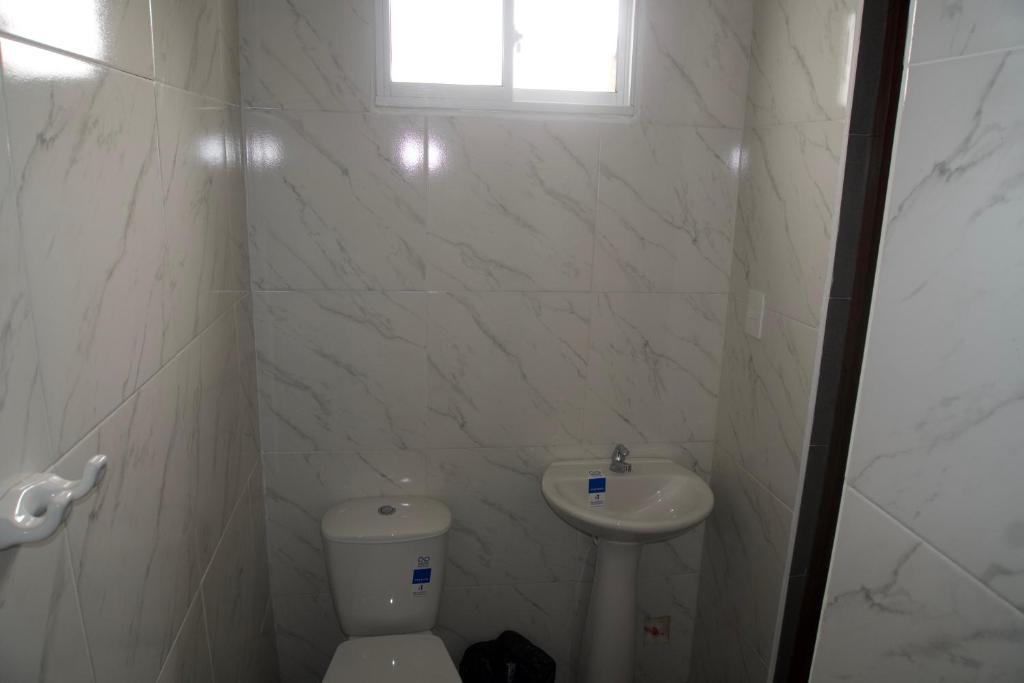 Koupelna v ubytování Hostal Barrio Abajo
