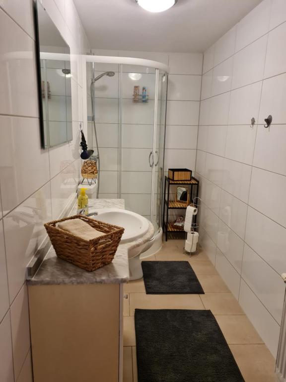 Koupelna v ubytování Waldr Apart Souterrain