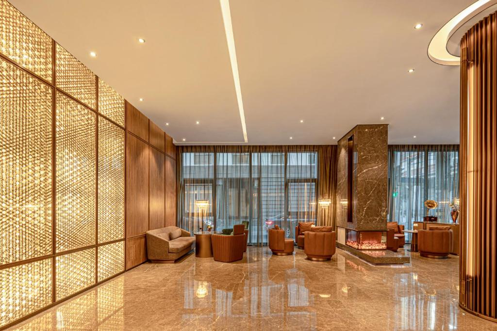 Posezení v ubytování Crystal Orange Hotel - Shanghai The Bund Jinling East Road