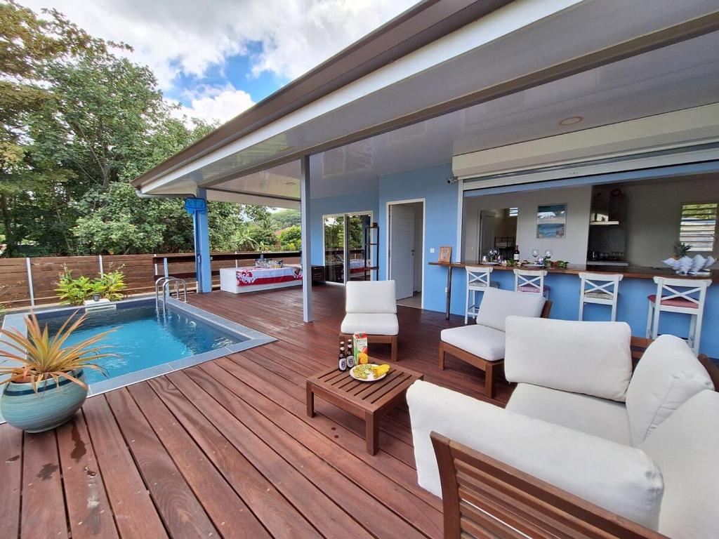 FARE HEI - Maison 2 chambres avec Piscine privée et accès plage - photo 4 - Moorea, Polynésie