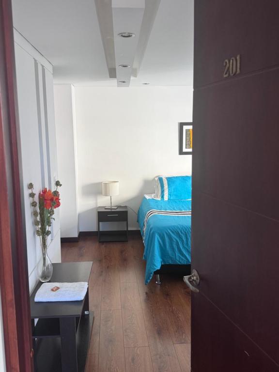 Postel nebo postele na pokoji v ubytování Hotel link