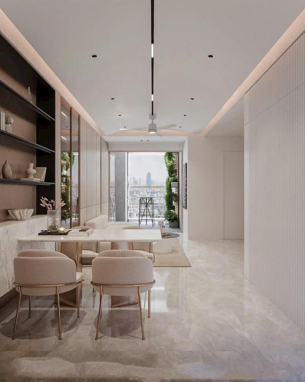 Khu vực ghế ngồi tại Oceanus MT Vien Trieu Thai Ha Hotel & Apartment